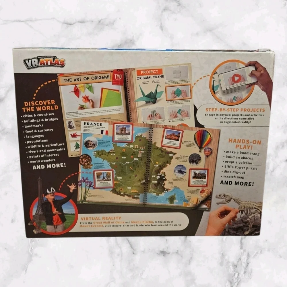 Professor Maxwell's VR Atlas - Virtual Reality Kids Science Kit, Book and Int...